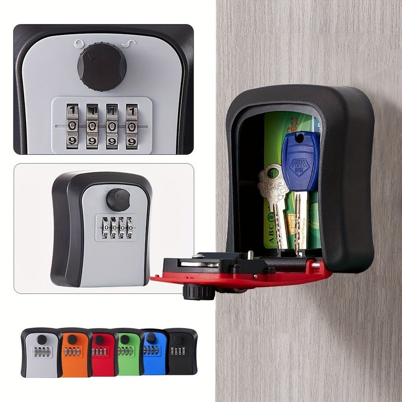 Green Wall Mounted Combination Key Box with Resettable Code Lock - Image 3