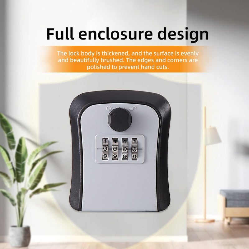 Green Wall Mounted Combination Key Box with Resettable Code Lock - Image 4