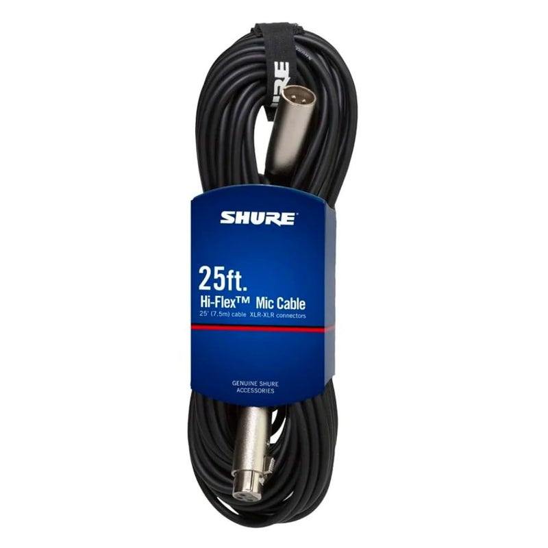 Shure C25J 25-Feet Hi-Flex Cable, Chrome XLR Connectors - Image 5