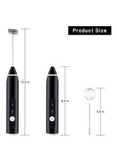 Generic 3-Piece Electric Milk Frother And Whisk Set Multicolour  - Image 2