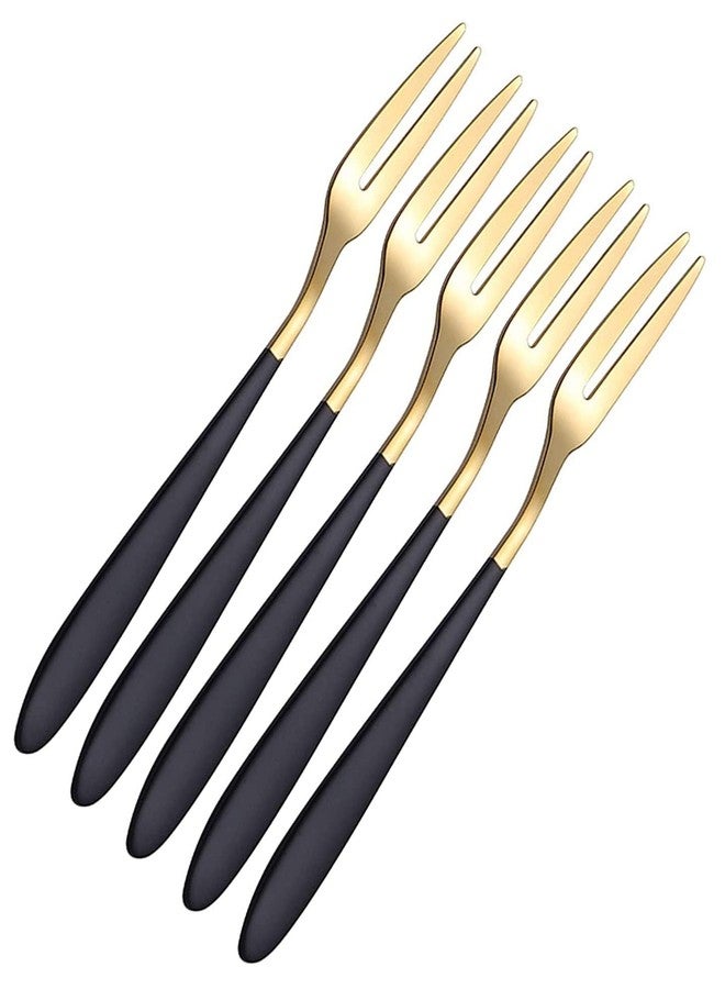 Lucci Fruit Fork Dessert Forks Salad Forks Stainless Steel Food Grade Dinner Spoon Table Spoon Tasting Appetizer Forks Portable Cocktail Salad Forks for Party Banquet (10) - Image 1