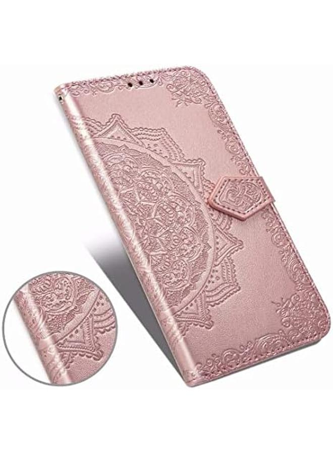 erorex Case For Huawei Y9 2019 Mandala Series Mobile Wallet Flip Cover With Mobile Phone Holder And Card Slot Magnetic Pu Leather Wallet Case For Huawei Y9 2019 Huawei Y9 2019 Rose Gold - Image 5