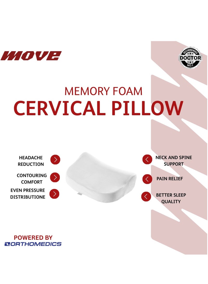 موف عرض 2 مخده ميمورى فوم لنوم اكثر راحه - أبيض - Image 2