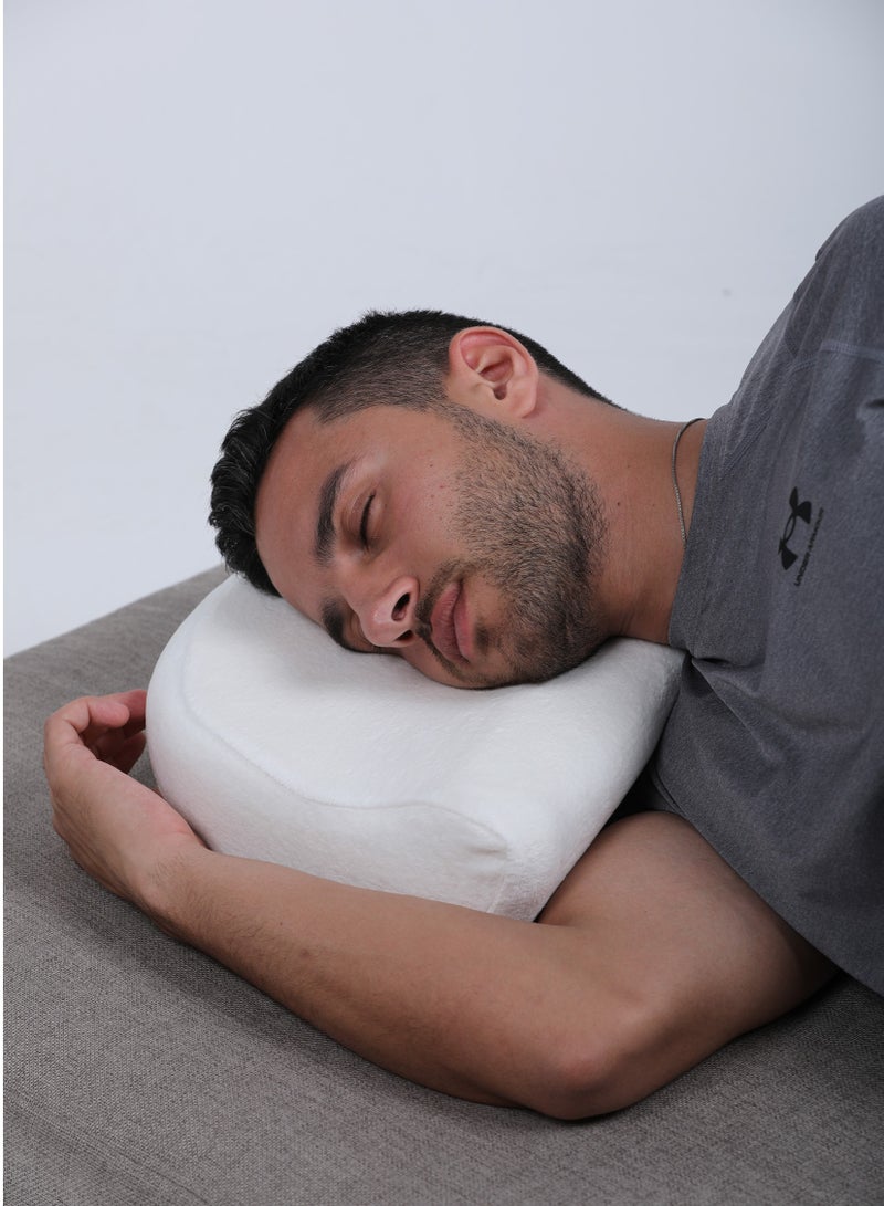 موف عرض 2 مخده ميمورى فوم لنوم اكثر راحه - أبيض - Image 4