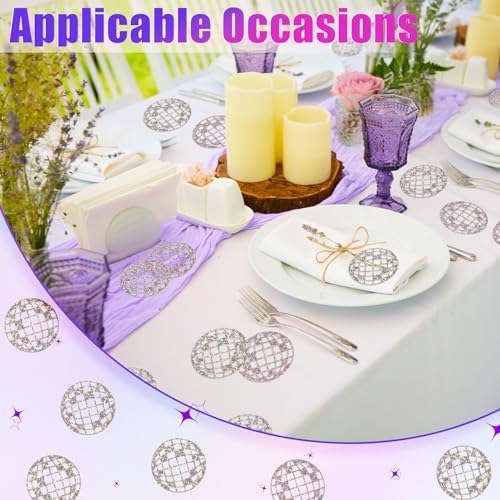 PEUTIER 100pcs Glitter Disco Ball Table Confetti, Disco Theme Party Confetti for Bachelorette Party Table Centerpieces Decorations for 70s 80s Hippie Birthday Party Supplies - Image 5