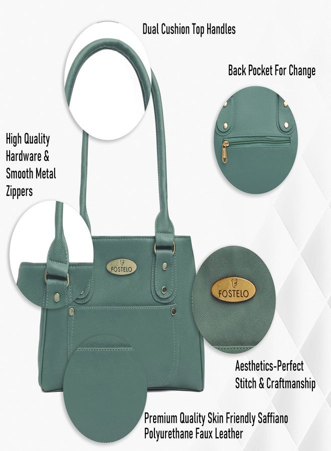 Fostelo Women's River Satchel Tote Handbag for Women | Tote Bag for Work | Ladies Purse | Stylish Shoulder Bag | Gift For Women (Grey1) - Image 2