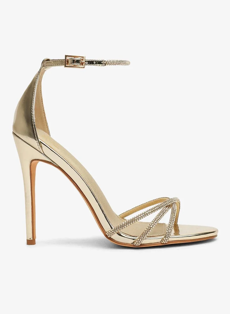 Where's That From 'Summer' Stiletto High Heels With Rhinestone Strap