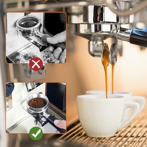 Supvox® 51mm Portafilter Powder Ring Stainless Steel Magnetic Powder Ring Espresso Powder Ring Espresso Portafilter Accessories Prevent Ground Coffee from Spilling - Image 3