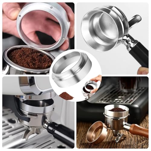 Supvox® 51mm Portafilter Powder Ring Stainless Steel Magnetic Powder Ring Espresso Powder Ring Espresso Portafilter Accessories Prevent Ground Coffee from Spilling - Image 5