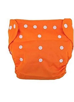 Tinny Tots Baby Reusable Cloth Diapers All In One Adjustable Washable With White Microfiber(4 Layers) Wetfree Insert Pads (024 Months 316Kg) (Pack Of 2 Orangepink)  - Image 4