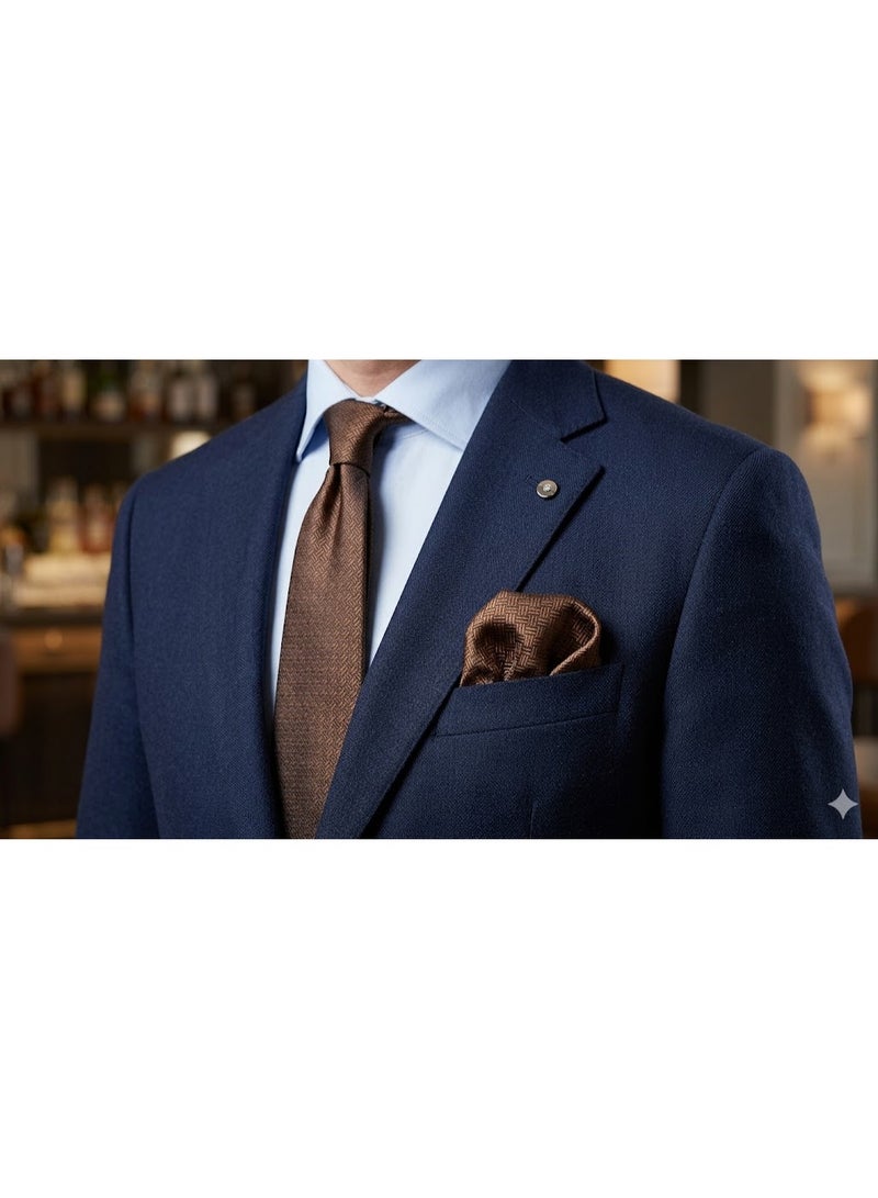 Men's pocket square to complete a formal suit look - high-quality fabric with a modern design - Image 1