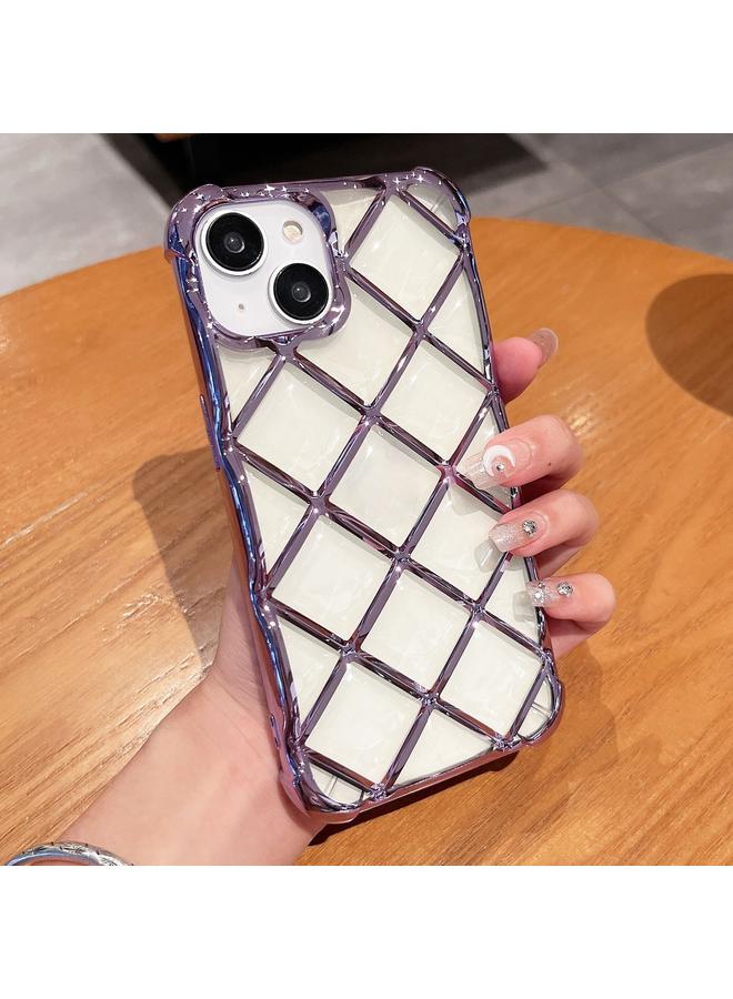 اس-توب جراب لهاتف iPhone 15، جراب هاتف شبكي ماسي ثلاثي الأبعاد محفور بالليزر - Image 1