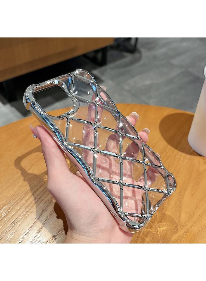 اس-توب جراب لهاتف iPhone 15، جراب هاتف شبكي ماسي ثلاثي الأبعاد محفور بالليزر - Image 4