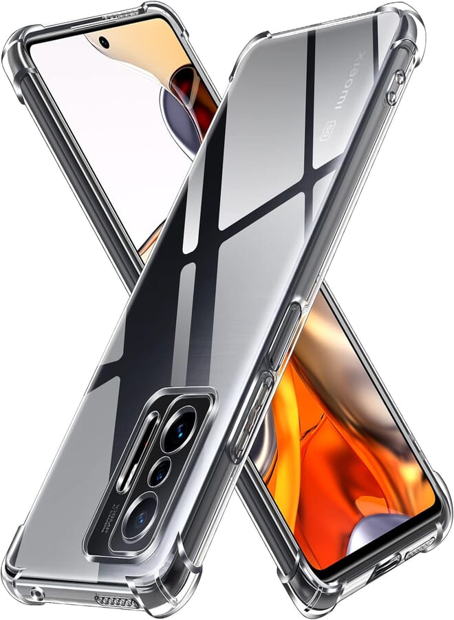 iVoler Case Compatible with Xiaomi Mi 11T, TPU Transparent Anti-Scratch Silicone Protective Case Cover -Crystal Clear