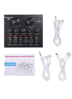 TIGER V8 Live Sound Card Bluetooth Sound Mixer Board – 3.5mm Audio Interface, 16 Sound Effects, Dual DSP Noise Reduction Chip, 6 Connecting Methods for Live Streaming, Recording, and Gaming – Ideal for PC & Mobile (V8 AMP)  - Image 4