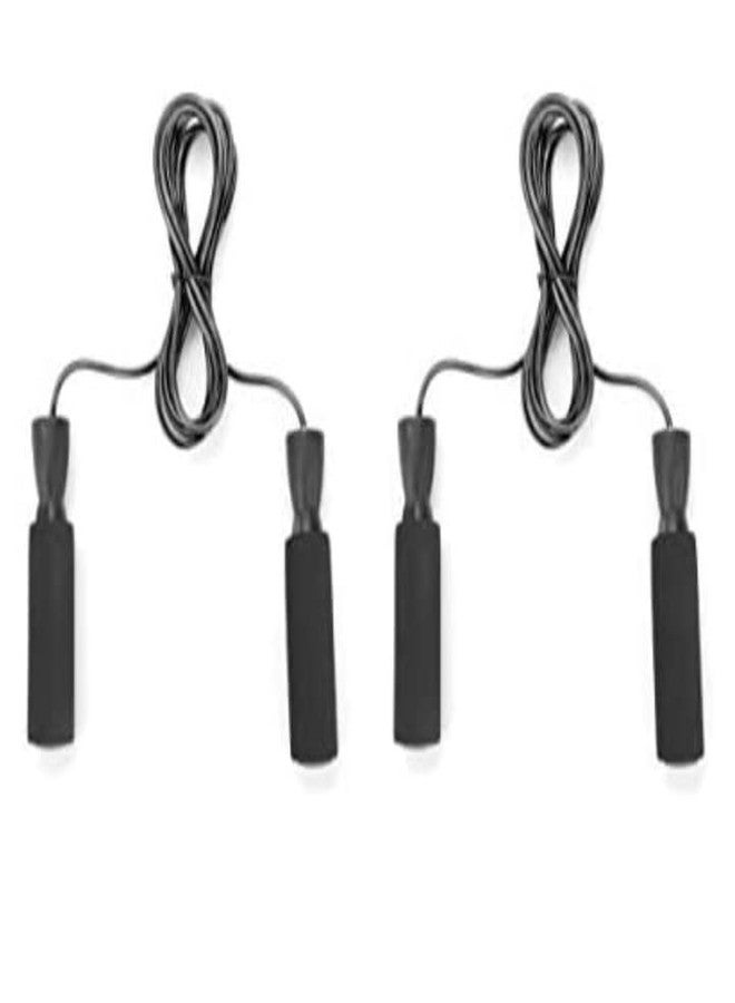 ANTINA Fitness Skipping Rope Ball Bearing for Men, Women, Kids and Girls, Gym Training, Combo (Pack of 2) (Black) - Image 1