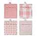 DII Gingham Check Kitchen Collection, Potholder S/4, Pink & White 4 Pieces - Image 2