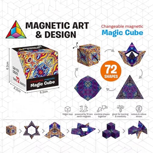 Magicwand مكعب الشكل المتحول بعصا سحرية مع 36 مغناطيس نادر الأرض - Image 2