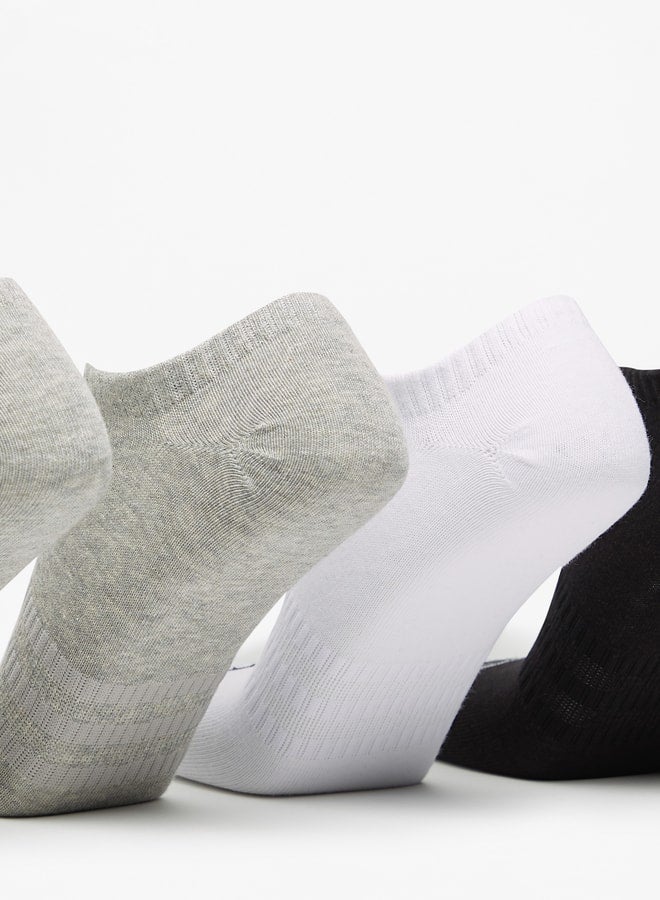 OAKLAN Men's Logo Print Ankle Length Sports Socks - Set of 5 - Image 4