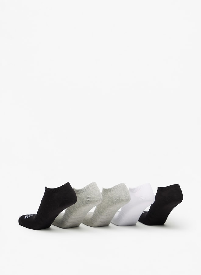 OAKLAN Men's Logo Print Ankle Length Sports Socks - Set of 5 - Image 3