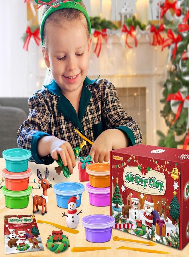 ESSENSON Air Dry Clay Christmas Kit, 36 Colors DIY Modeling Clay Craft Set with Accessories, Christmas Stocking Stuffers for Kids, Xmas Gift for Girls Boys - Image 4