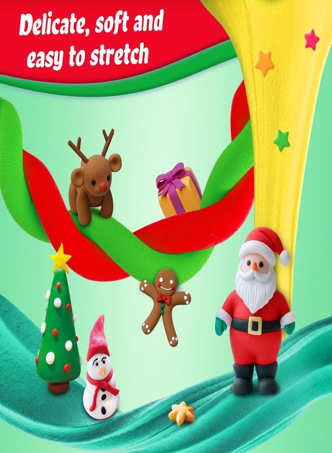 ESSENSON Air Dry Clay Christmas Kit, 36 Colors DIY Modeling Clay Craft Set with Accessories, Christmas Stocking Stuffers for Kids, Xmas Gift for Girls Boys - Image 3