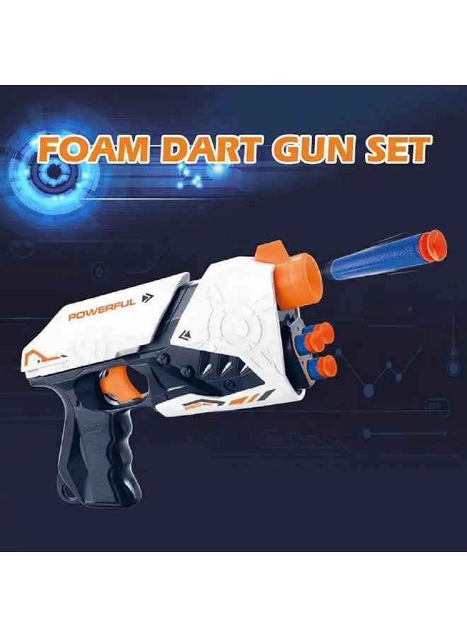 VGRASSP Long Range Shooting Toy Simulation Sound Air Powered Toy Guns Foam Blaster Realistic Battle Toy Guns with 10 Soft Bullets EVA Foam Game Indoor Outdoor Fun - Multicolor - Image 2