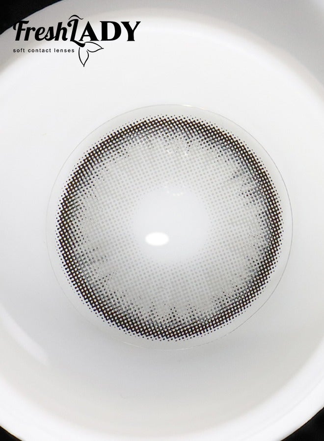 FreshLady Freshlady Dawn Grey 14.50mm Colored Contact Lenses 1 Year Disposable for Daily Wear  - Image 3