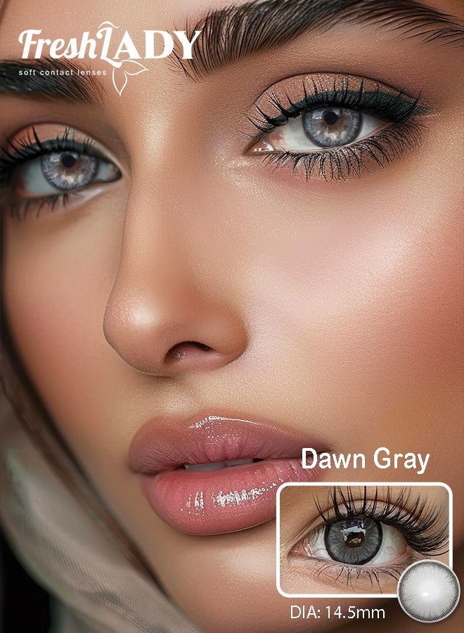 FreshLady Freshlady Dawn Grey 14.50mm Colored Contact Lenses 1 Year Disposable for Daily Wear  - Image 5