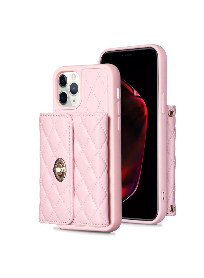 Zaboon Case For iPhone 11 Pro Max Horizontal Metal Buckle Wallet Rhombic Leather Phone Case - Image 1