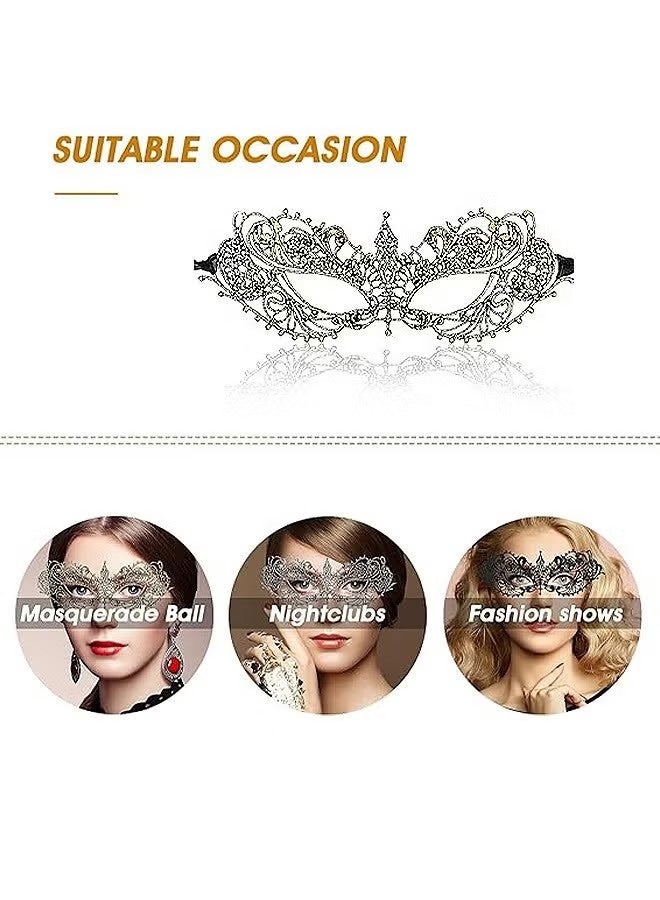 3 قطع من أقنعة التنكر للبالغين، أقنعة دانتيل ممتعة غامضة، غطاء رأس دانتيل للنساء والرجال - Image 5