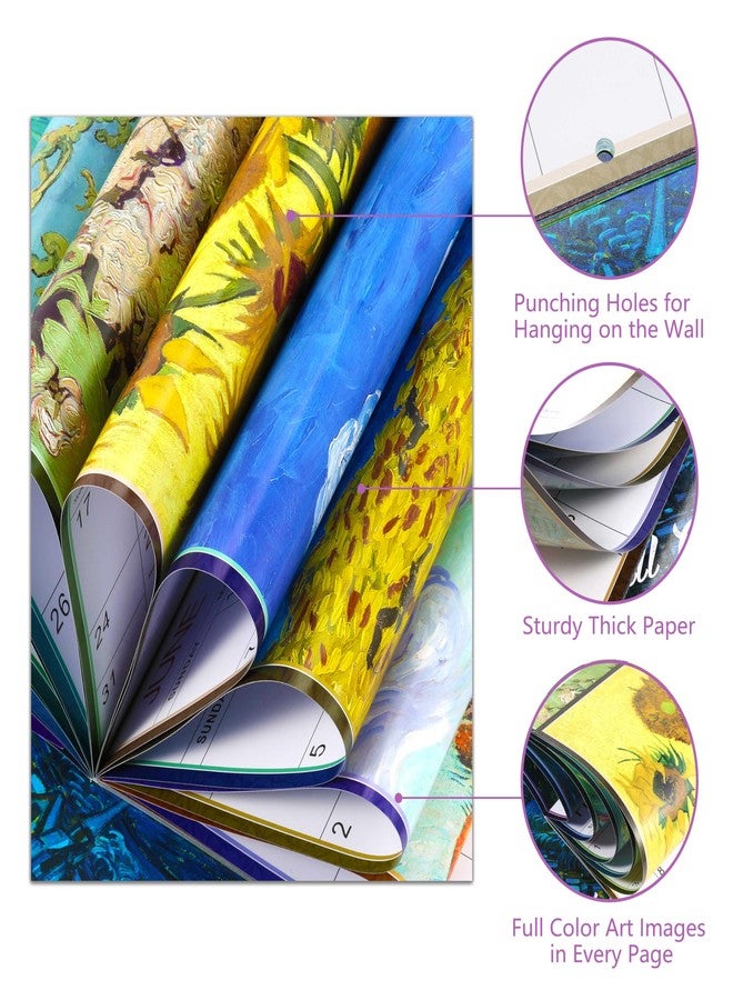 Journaltastic Wall Calendar 2026-2027 - Calendar 2026-2027, 18-Month Monthly Wall Calendar 2026-27 from Jul. 2026 - Dec. 2027, 12" x 24" (Open), Unruled Blocks - Art Paintings - Image 4