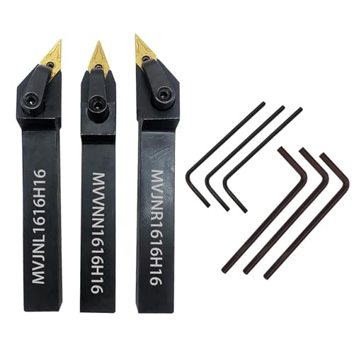 GBJ 3PCS 5/8" MVJNR MVJNL MVVNN holder with Carbide Turning Inserts VNMG331 CNC Lathe Turning Tools for machining Steel parts/stainless steel - Image 1