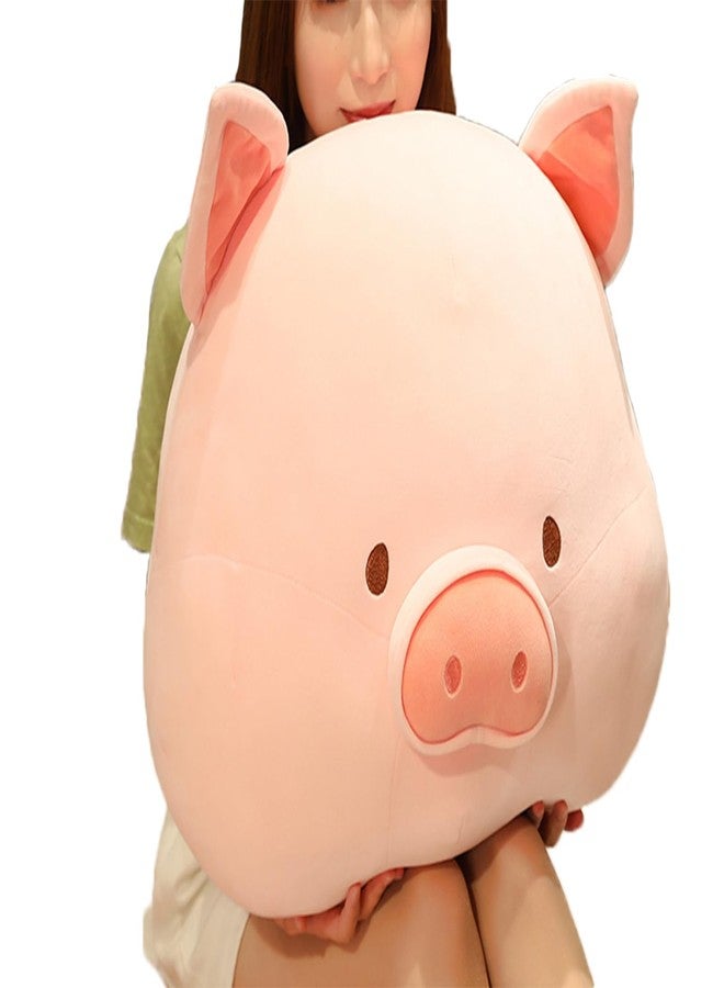 TONGSONG 16 Inch Cuddly Soft Pig Head Plush Hugging Pillow Cute Stuffed Pink Pig Animal Plushies Pig Toy Kids Stuffed Animals Pig Plush Toys Gift for Birthday, Valentine, Christmas - Image 1