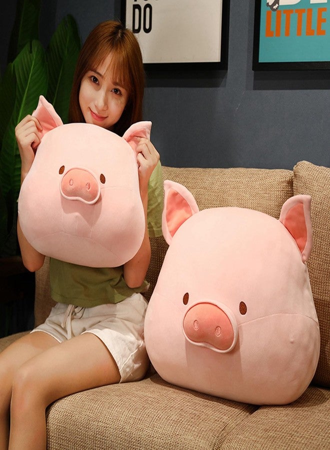 TONGSONG 16 Inch Cuddly Soft Pig Head Plush Hugging Pillow Cute Stuffed Pink Pig Animal Plushies Pig Toy Kids Stuffed Animals Pig Plush Toys Gift for Birthday, Valentine, Christmas - Image 5