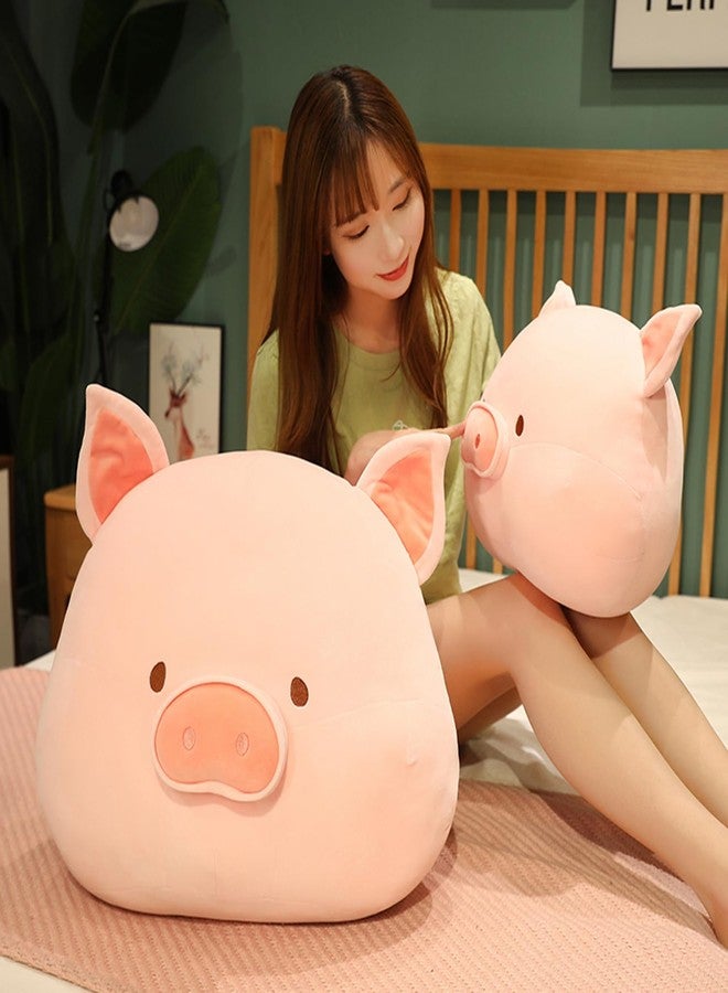 TONGSONG 16 Inch Cuddly Soft Pig Head Plush Hugging Pillow Cute Stuffed Pink Pig Animal Plushies Pig Toy Kids Stuffed Animals Pig Plush Toys Gift for Birthday, Valentine, Christmas - Image 2