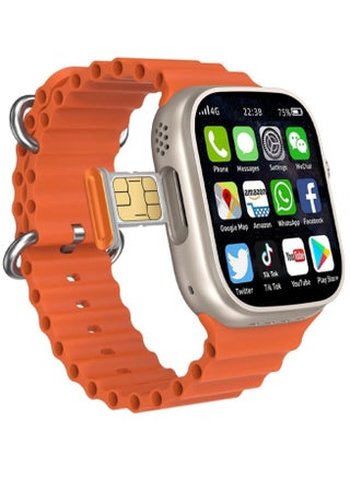 Modio 4G Ultra Max Smartwatch Android Phone Watch With a Built-in GPS System, HD 2.2 Inch Display With Support A Mobile Sim Card/Youtube/Tiktok, Full Touch screen with 3 set strap and wireless charger - pzsku/Z9AB9F3A8256035C8FE8CZ/45/_/1719508025/674f3bd2-24ff-40af-8ef1-a87a25ca10c6