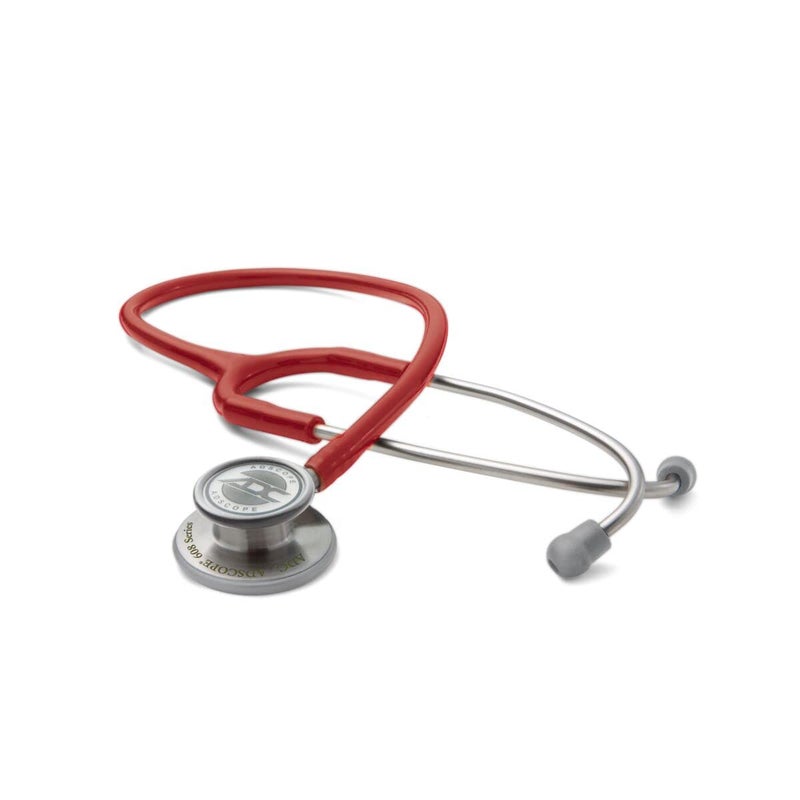 ADC Adscope 608 Convertible Clinician Stethoscope with Tunable AFD Technology, Adult Diaphragm and Adult Bell or Pediatric Diaphragm, 31 inch Length, Red - Image 1