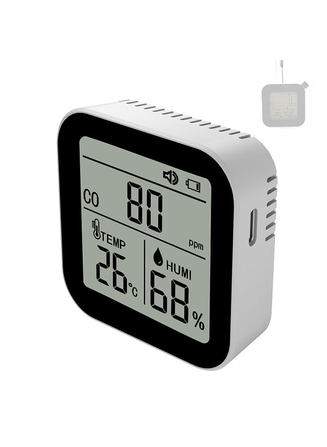 Generic 3 in 1 Air Quality Monitor High Accurate CO Carbon Monoxide Temperature Humidity Detector with Alarm Function for Home Office Car  - Image 1