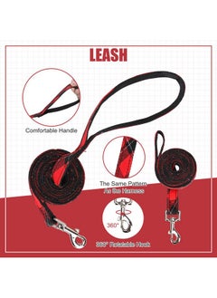 PUPTECK PUPTECK Dog Harness and Leash Set for Small Medium Dogs No Pull, Soft Mesh Adjustable Puppy Cat Harness Reflective at Night, Plaid Red, L  - Image 4