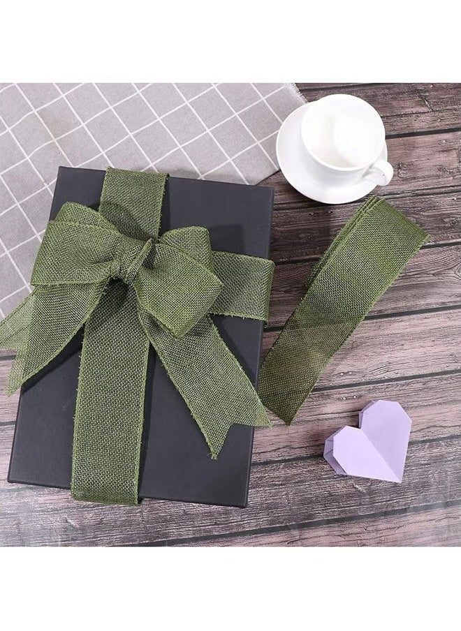 HS 2 Rolls Burlap Fabric Craft Ribbon Burlap Roll Ribbon Natural Jute Fabric Crafts Ribbon For Wedding Gifts Burlap Fabric DIY Packing Vintage Wedding Party Decoration Colorful Satin Ribbon 3M*6CM  - Image 4