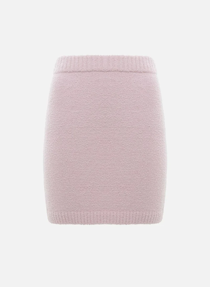 Lichi  Textured knitted straight mini skirt for Women | Best Price UAE