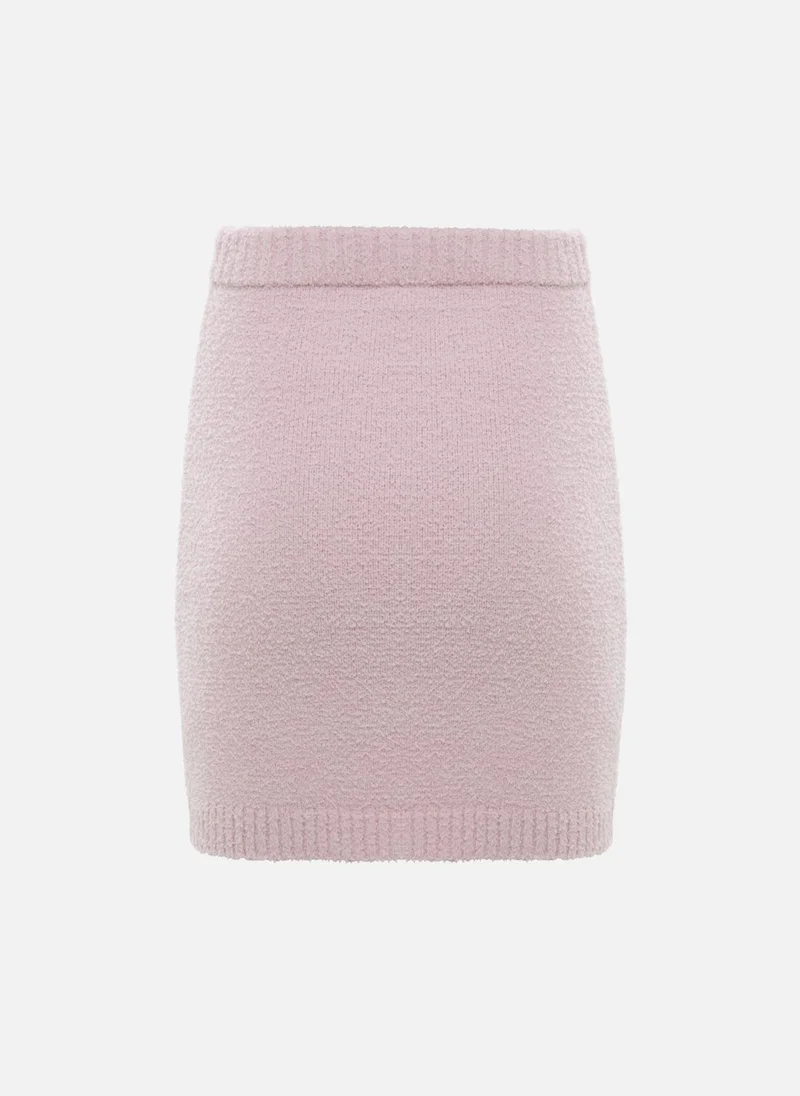 Lichi  Textured knitted straight mini skirt for Women | Best Price UAE