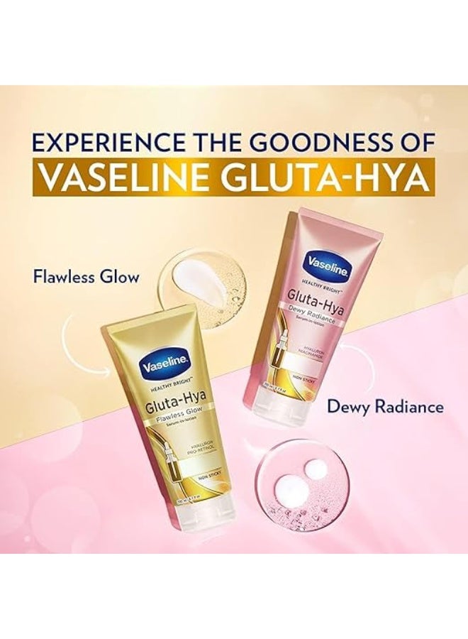 فازلين لوشن فازلين جلوتا-هيا فلوليس جلو للوجه والجسم | يمنح بشرة أكثر إشراقًا | مرطب غني بالجلوتاثيون والبرو-ريتينول، 200 مل - Image 2