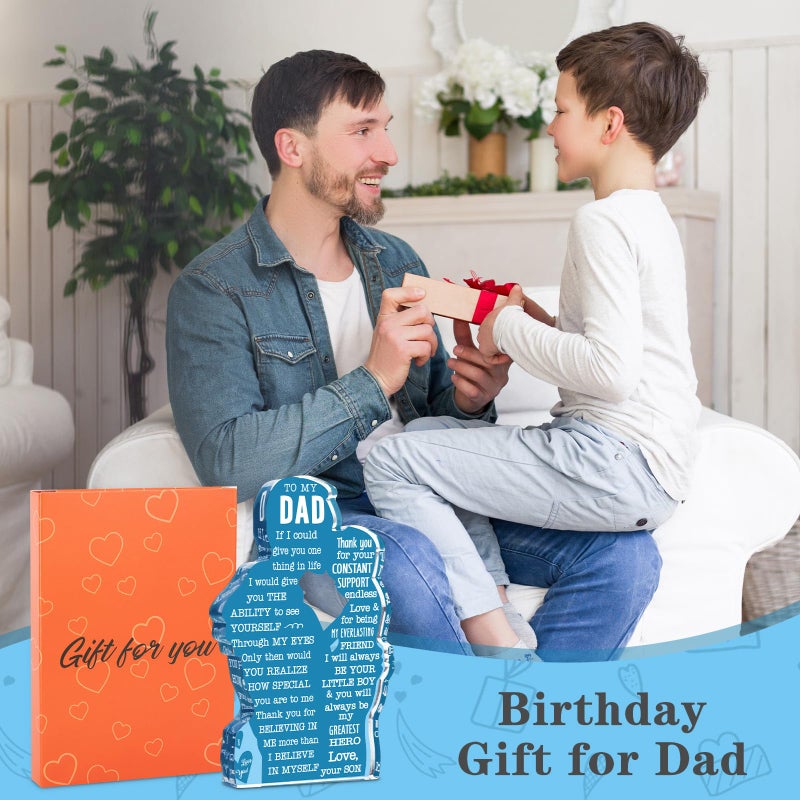 TuSuQing Dad Birthday Gifts from Son Christmas Gifts for Dad Unique Birthday Present Ideas for Father Daddy New Dad Best Dad Ever Gifts Father's Day Gifts Dad Acrylic Plaque Sign - Image 4