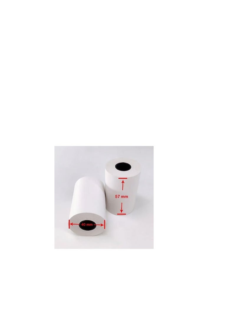 Generic Cash Register Paper 57x40 mm Printed thermal POS Paper Receipt 10 Rolls  - Image 3