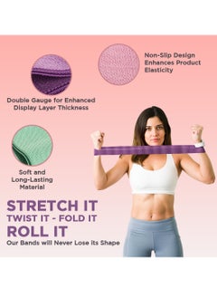 ENDLESS  EL1044 Resistance Loop Bands Set of 3 Pcs With Light, Medium and Heavy Resistance Level | Material : Cotton | For Squats, Stretching, Hip & Glute Heavy Workouts for Men & Women  - Image 3