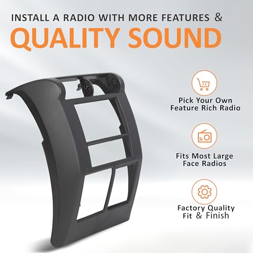 HECASA Double Din Dash Kit Compatible with 1997-2002 Jeep Wrangler TJ Radio Stereo Dash Bezel Install Kit - Image 3