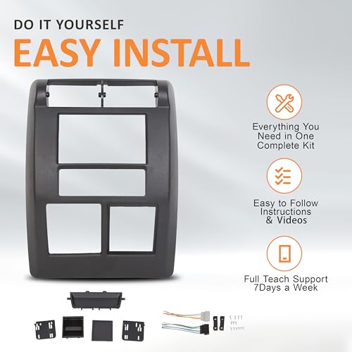 HECASA Double Din Dash Kit Compatible with 1997-2002 Jeep Wrangler TJ Radio Stereo Dash Bezel Install Kit - Image 4