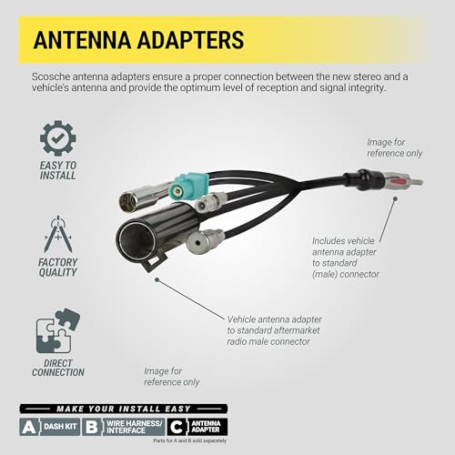 Scosche VOAB Antenna Adapter for Aftermarket Car Stereo Compatible with Select 1997-2009 Volvo Vehicles - Car Radio Antenna Adapter - Car Audio Adapter - See Fit Guide in Images for List of Vehicles - Image 5